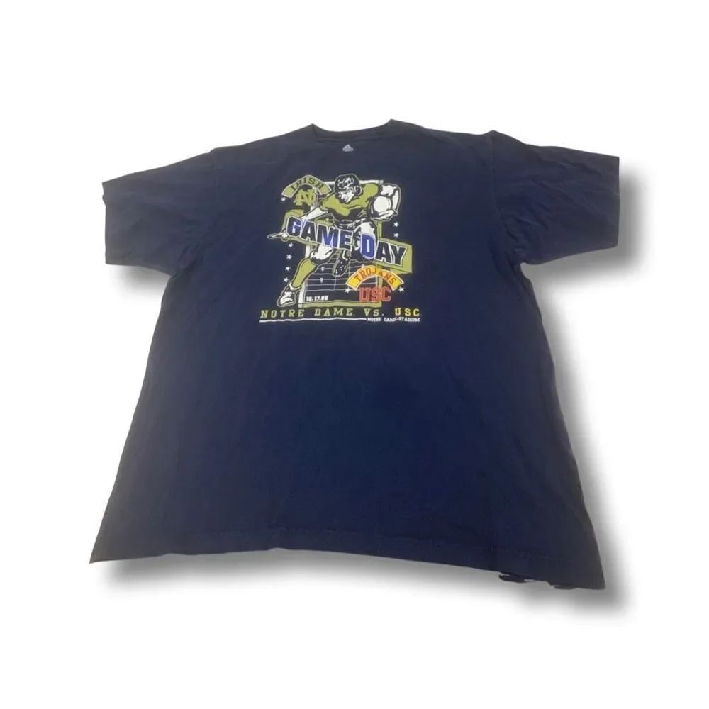Mens Vintage Notre Dame Adidas T-shirt